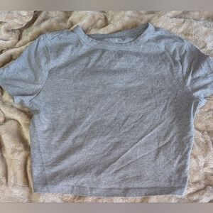 Wild Fable Brand, Gray, Short Sleeve, Cropped T-shirt - Ladies Jr Size Small